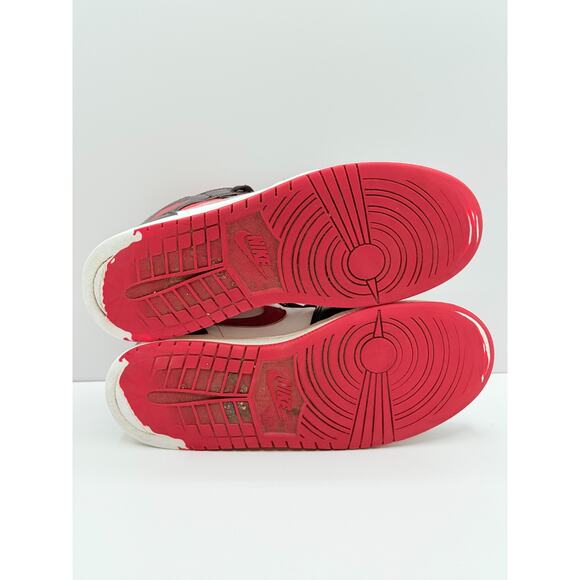 Size 6.5Y Nike Air Jordan 1 Mid Youth White Black Gym Red Shoes DJ4695-122 - Picture 7 of 8